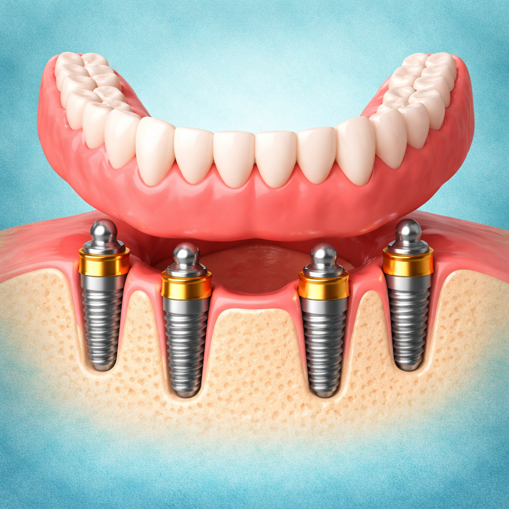Prothèse dentaire pour remplacer des dents manquantes.