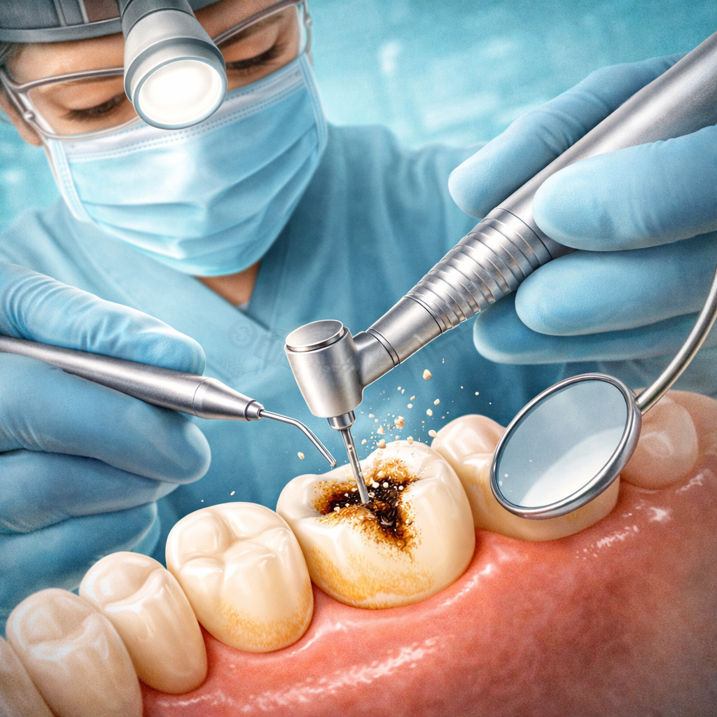 soin de prévention dentaire : caries du Dr Ronchini, dentiste sur Carbonne au sud de Toulouse spécialisée dans la parodontie (méthode Bonner), l'implantologie et l'orthodontie.